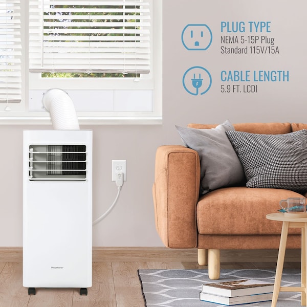 Keystone 8,500 BTU ASHRAE/5,000 BTU DOE Portable Air Conditioner with Remote - KSTAP051PA