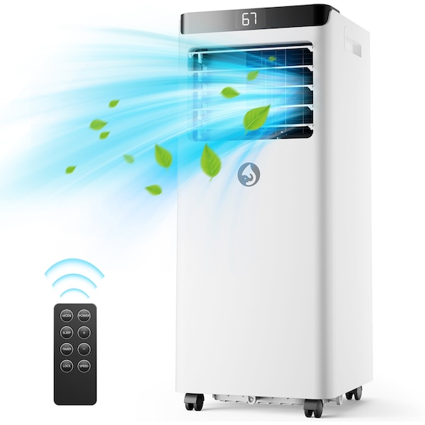 Edendirect Air cools 10,000 BTU DOE Portable Air Conditioner Cools 400 Sq. Ft. with Dehumidifier, Remote - ED-KY-10K07B