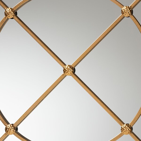 Baxton Studio Ohara Modern and Contemporary Gold Finished Metal Accent Wall Mirror - 189-11898-ZORO