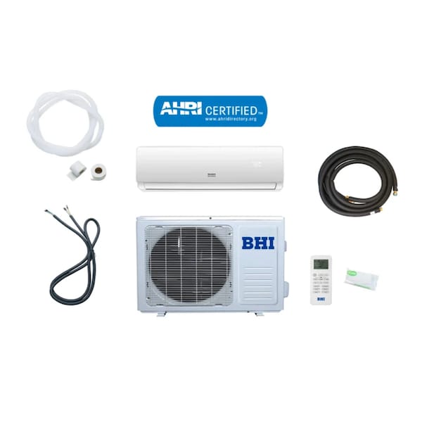 Aux Usa BHI Ductless Mini Split AC W/ Outdoor Heat Belt, 12,000 BTU, 20 SEER, 115V, White - BHI-12K115V-US-A