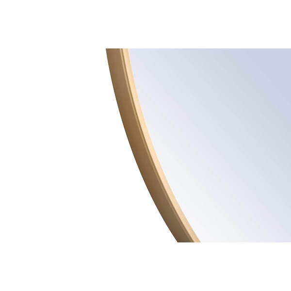 Elegant Decor Metal Frame Round Mirror 48 Inch Brass Finish - MR4048BR