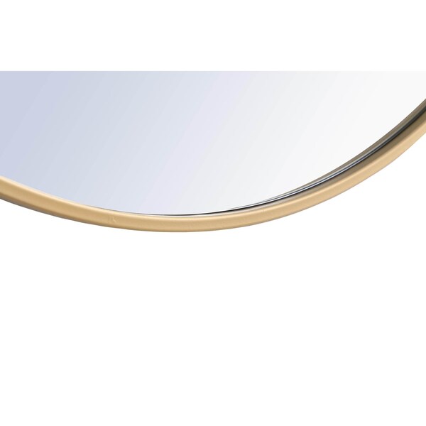 Elegant Decor Metal Frame Round Mirror 48 Inch Brass Finish - MR4048BR