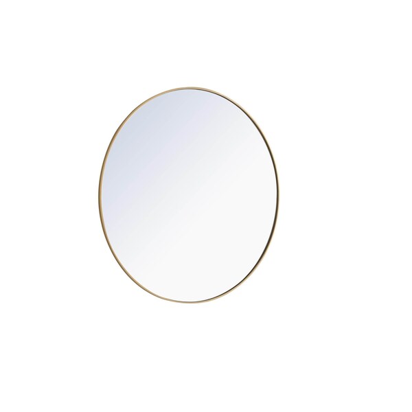Elegant Decor Metal Frame Round Mirror 48 Inch Brass Finish - MR4048BR
