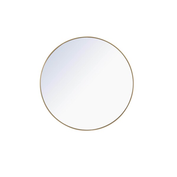 Elegant Decor Metal Frame Round Mirror 48 Inch Brass Finish - MR4048BR