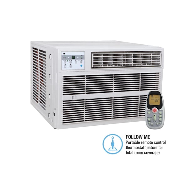 B & K Perfect Aire 8000 BTU Window Air Conditioner w/Heat w/Remote - 3PACH8000
