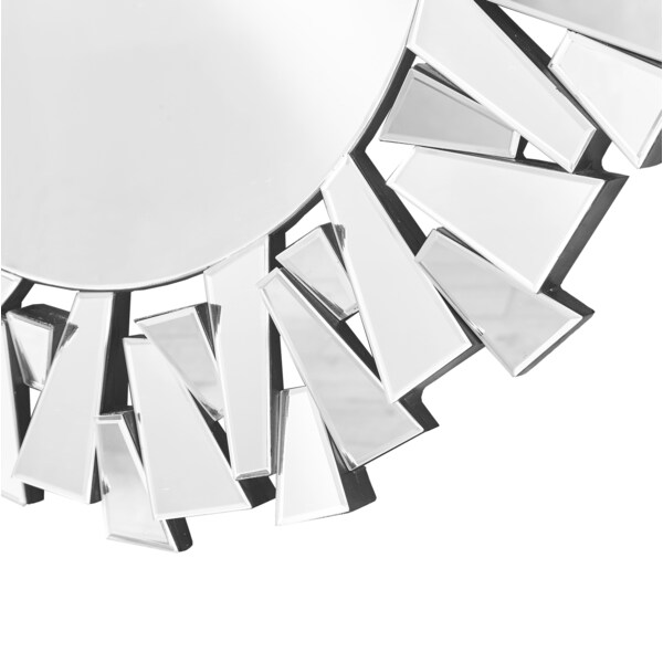 Elegant Decor Sparkle 31.5 In. Contemporary Round Mirror In Clear - MR9133
