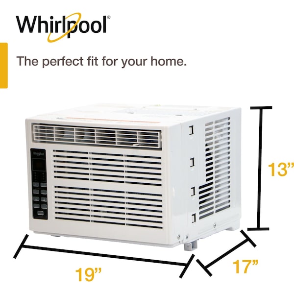 Whirlpool Energy Star 8,000 BTU 115V Window-Mounted Air Conditioner - WHAW081CW