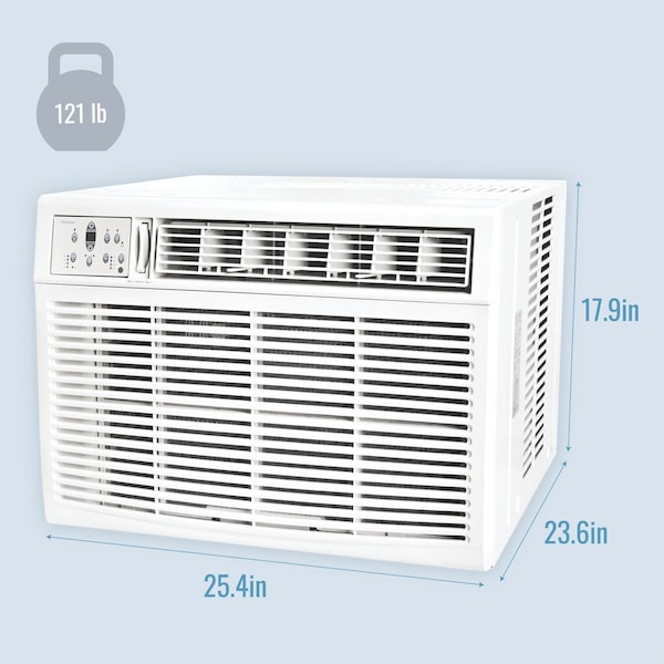 Keystone 23,200/22,900 BTU 230V Window/Wall Air Conditioner with 16,000 BTU Supplemental Heat Capability - KSTHW25B