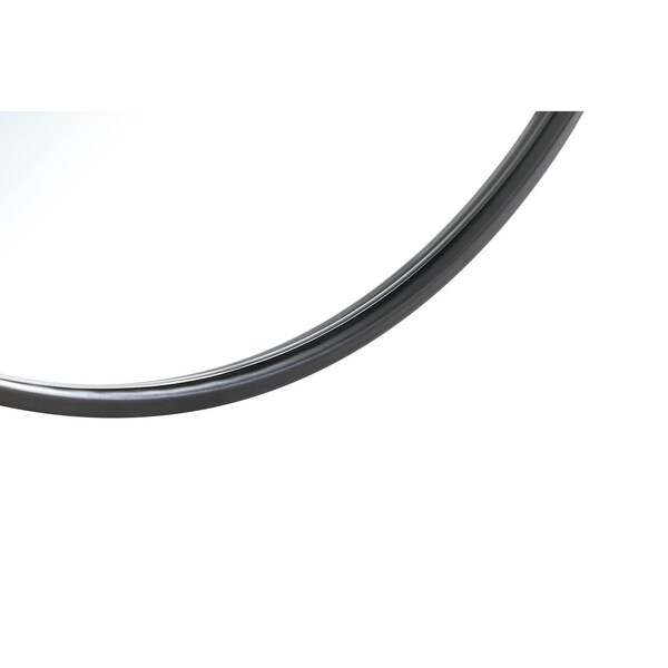 Elegant Decor Metal Frame Round Mirror 28 Inch Black Finish - MR4034BK