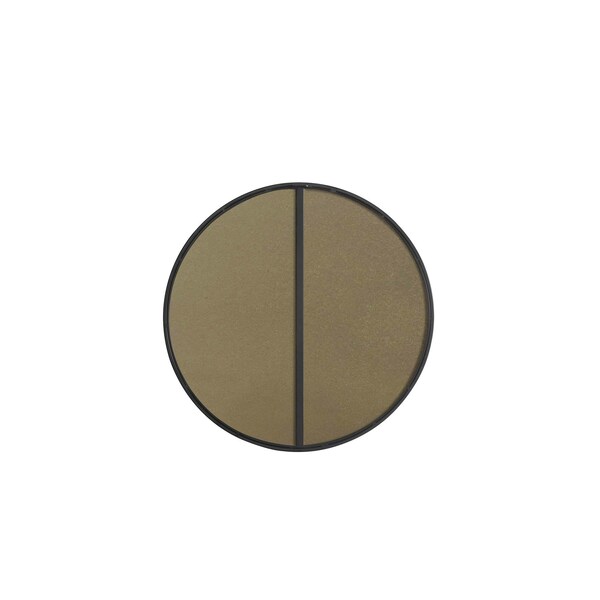 Elegant Decor Metal Frame Round Mirror 28 Inch Black Finish - MR4034BK