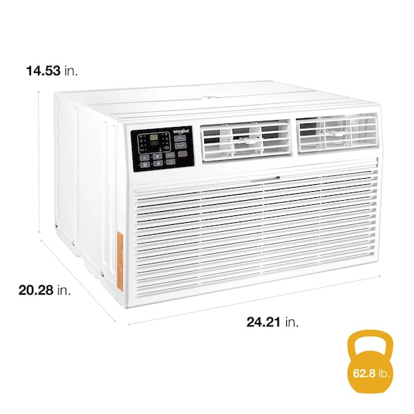 Whirlpool 8,000 BTU Through the Wall Air Conditioner with Supplemental Heat - WHAT082-HAW