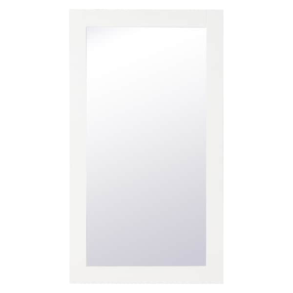 Elegant Decor Aqua Rectangle Vanity Mirror 18 Inch In White - VM21832WH