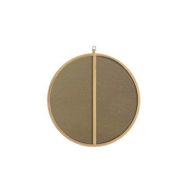 Elegant Decor Metal Frame Round Mirror With Decorative Hook 24 Inch Brass Finish - MR4052BR