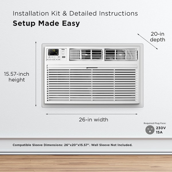 Tcl 10,000 BTU 230V Smart Through-the-Wall Air Conditioner - H10T9EX1-A