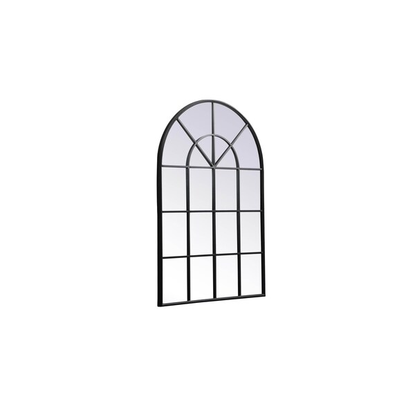 Elegant Decor Metal Windowpane Mirror 36 Inch X 53 Inch In Black - MR613653BK