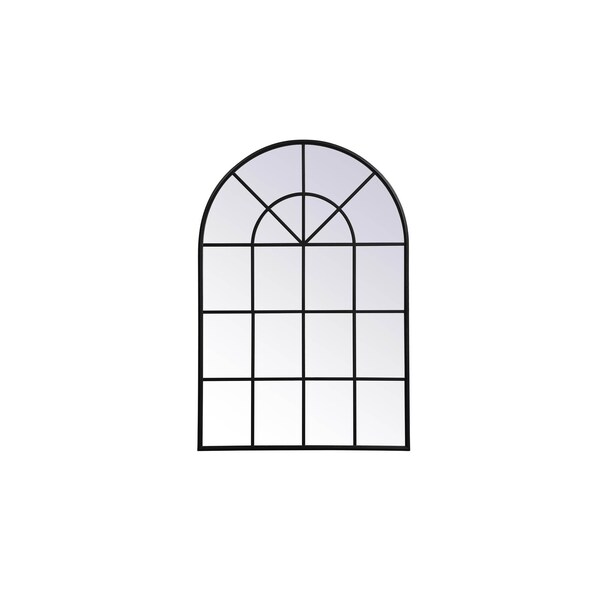 Elegant Decor Metal Windowpane Mirror 36 Inch X 53 Inch In Black - MR613653BK