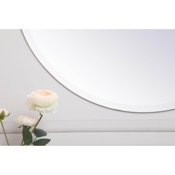 Elegant Decor Gracin Round Mirror 28 Inch In Clear - MR401928