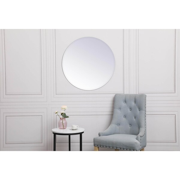 Elegant Decor Gracin Round Mirror 28 Inch In Clear - MR401928