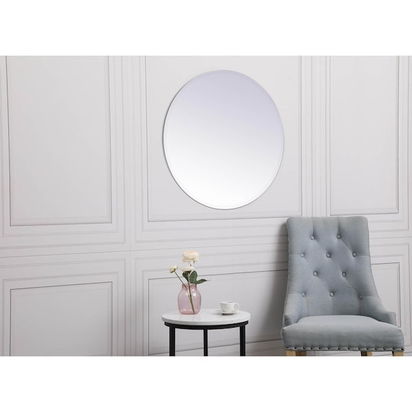 Elegant Decor Gracin Round Mirror 28 Inch In Clear - MR401928