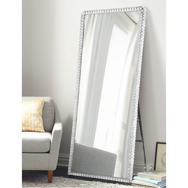 Nova Of California Marilyn Illuminated Leaner Floor Mirror   71in, Chrome, On/Off Switch - 4411263