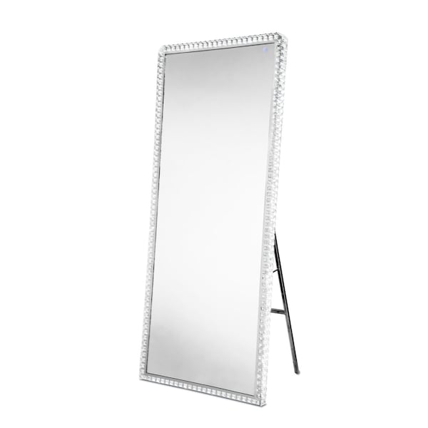 Nova Of California Marilyn Illuminated Leaner Floor Mirror   71in, Chrome, On/Off Switch - 4411263