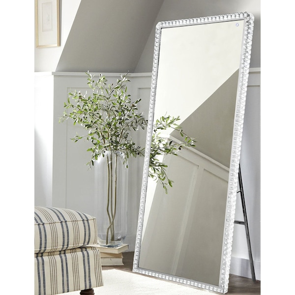 Nova Of California Marilyn Illuminated Leaner Floor Mirror   71in, Chrome, On/Off Switch - 4411263
