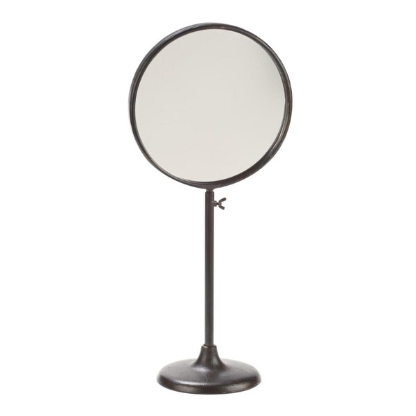 Tripar International Tripar Industrial Adjustable Round Mirror Stand, Dark Brown - 42855