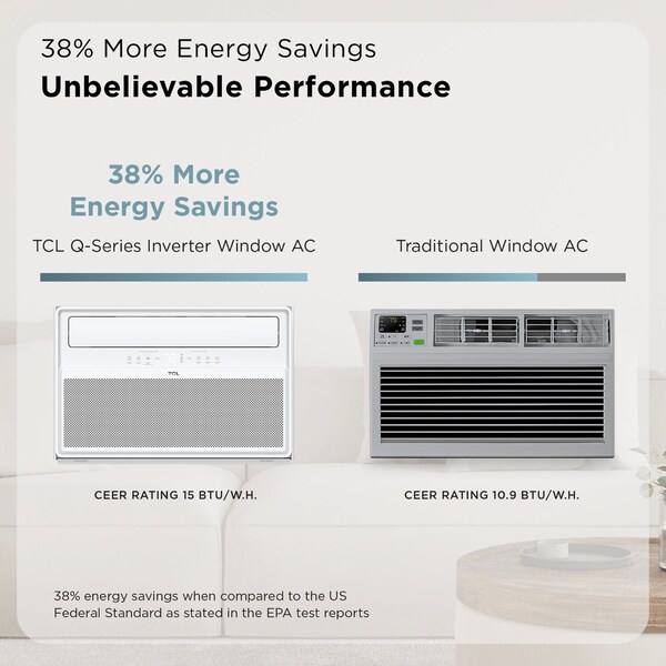 Tcl Q-Series 10,000 BTU Smart Window Air Conditioner H10W4KW - H10W4KW