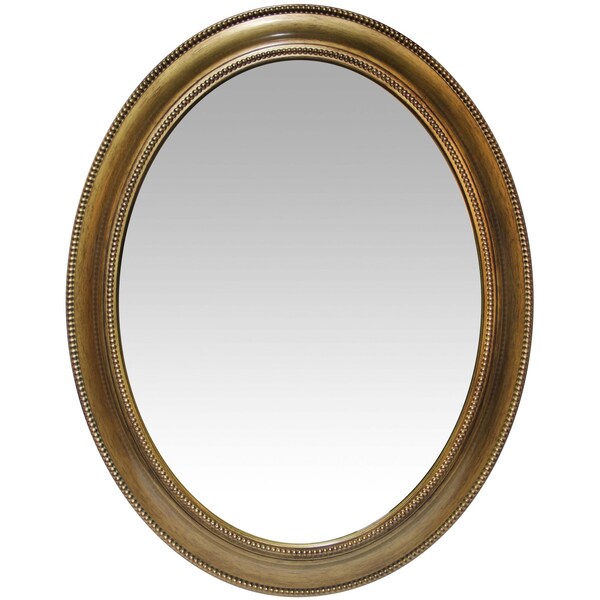 Infinity Instruments Sonore - H 30 x W 24 in Antique Gold Decorative Frame Wall Mirror - 15384AG