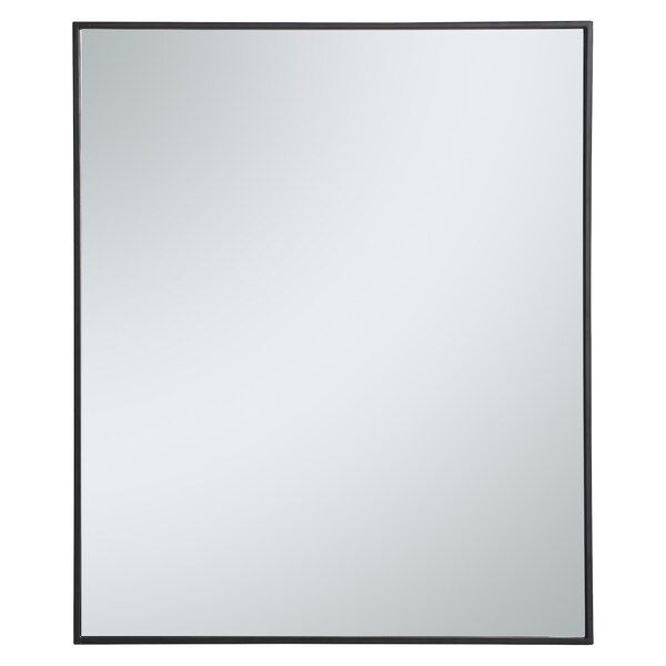 Elegant Decor Metal Frame Rectangle Mirror 30 Inch In Black - MR43036BK