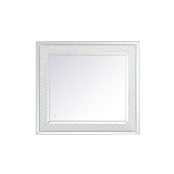 Convenience Concepts 36 x 40 in. Raiden LED Crystal Mirror, Bronze - HI2221400