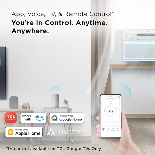 Tcl 8,000 BTU Smart Inverter Window Air Conditioner - H8W4MW