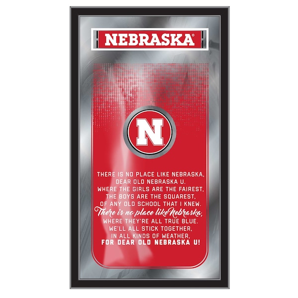 Holland Bar Stool Co Nebraska 26" x 15" Fight Song Mirror - MFGHTNEBRUN