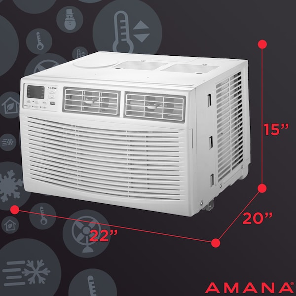 Amana 10,000 BTU 115V Window-Mounted Air Conditioner with Remote Control - AMAP101CW