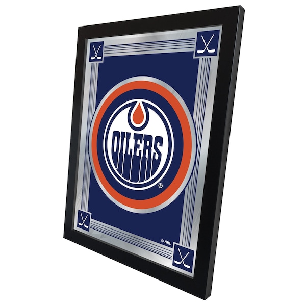 Holland Bar Stool Co Edmonton Oilers 17" x 22" Logo Mirror - MLOGOEDMOIL