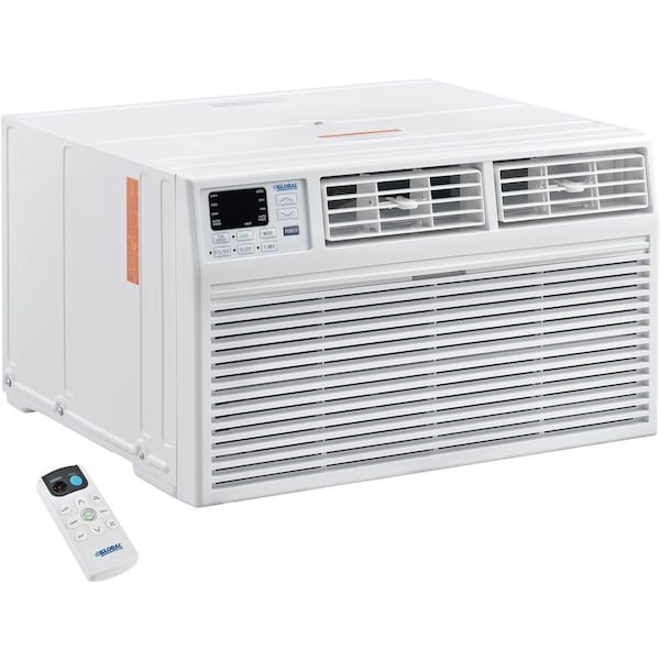 Global Industrial 14,000 BTU Through The Wall Air Conditioner, Cool with Heat, 208/230V - 292861