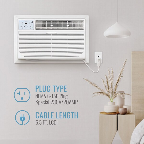 Keystone 14,000 BTU 230V Through-the-Wall Air Conditioner with Follow Me LCD Remote Control - KSTAT14-2D
