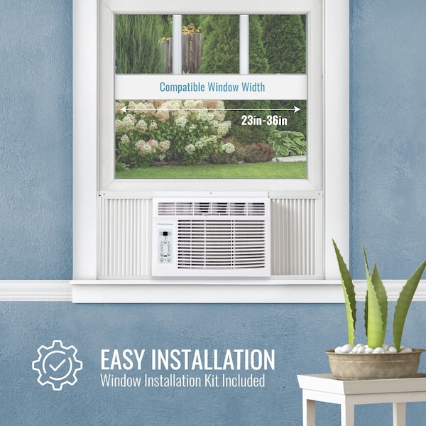 Keystone 12,000 BTU Window-Mounted AC with "Follow Me" LCD Remote Control - KSTAW12CE