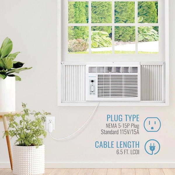 Keystone 8,000 BTU Window-Mounted AC with "Follow Me" LCD Remote Control - KSTAW08CE