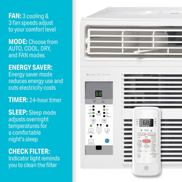 Arctic Wind 10,000 BTU Window Air Conditioner with Remote Control - 4AW10000A