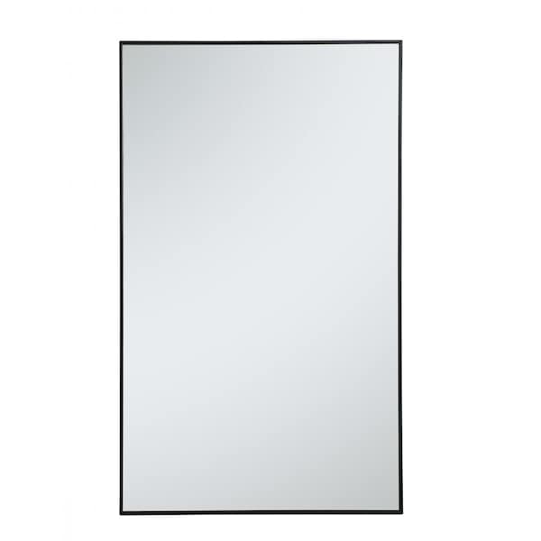 Elegant Decor 36 in. Metal Frame Rectangle Mirror in Black - 35.25 x 71.25 x 0.16 in. - MR43660BK