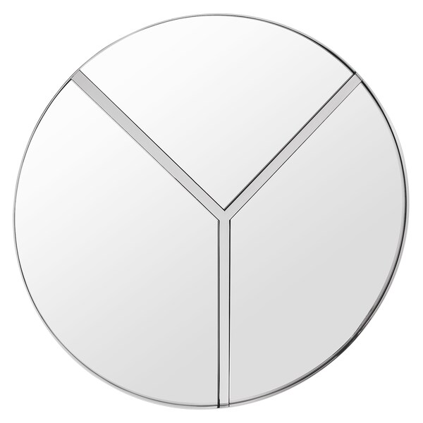 Varaluz Lyra 30-In Round Accent Mirror - Polished Nickel - 4DMI0106