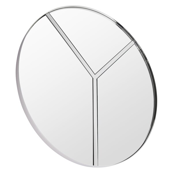 Varaluz Lyra 30-In Round Accent Mirror - Polished Nickel - 4DMI0106