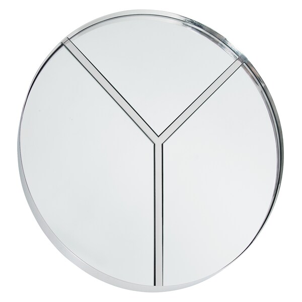 Varaluz Lyra 30-In Round Accent Mirror - Polished Nickel - 4DMI0106