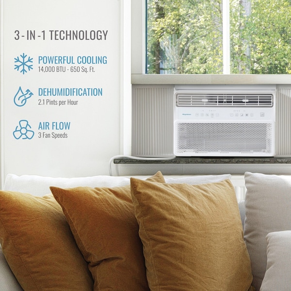 Keystone 14,000 BTU Window Mounted Inverter Air Conditioner with Remote Control - KSTAW141WA