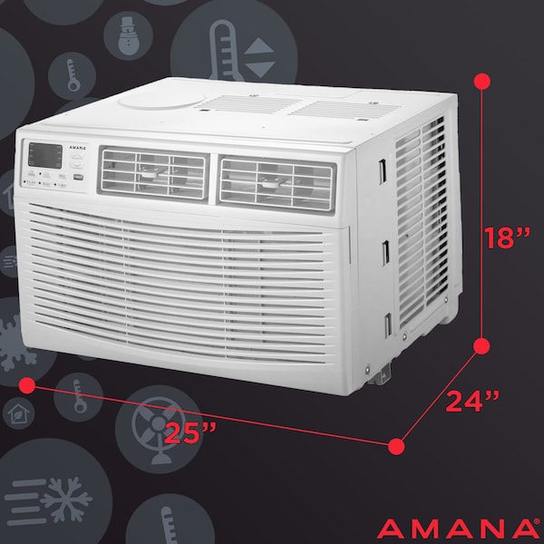 Amana 15,000 BTU 115V Window-Mounted Air Conditioner with Remote Control - AMAP151CW