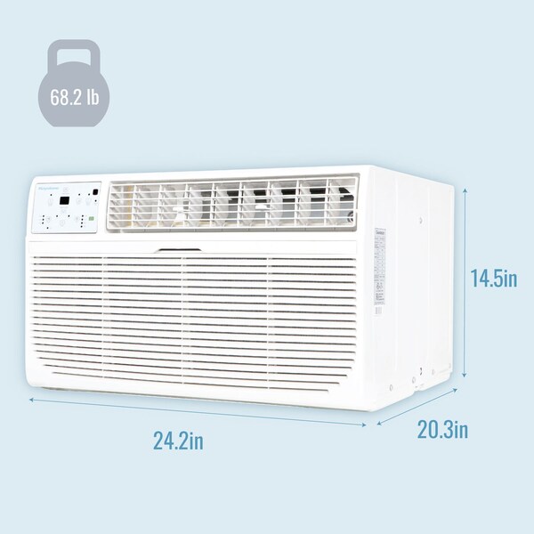 Keystone 10,000 BTU 115V Through-the-Wall Air Conditioner with Follow Me LCD Remote Control - KSTAT10-1D