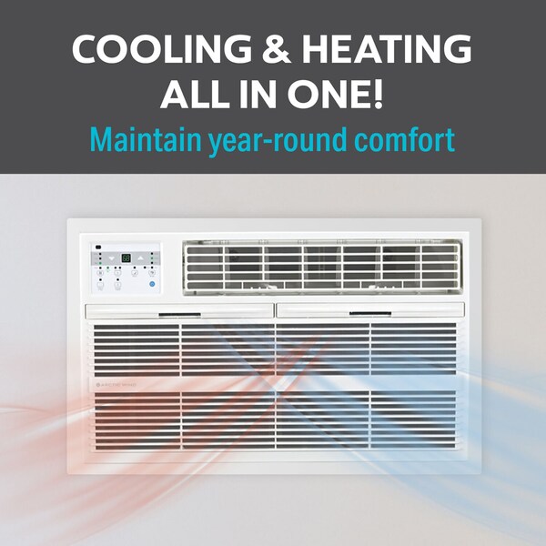Arctic Wind 14,000 BTU 230V Through the Wall Air Conditioner with Supplemental Heat and Remote Control - 3AWTWH140002A
