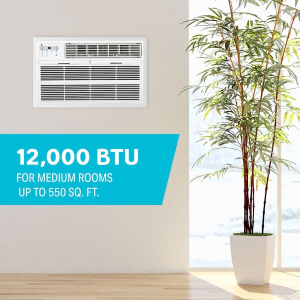 Arctic Wind 12,000 BTU 230V Through the Wall Air Conditioner with Supplemental Heat and Remote Control - 3AWTWH120002A