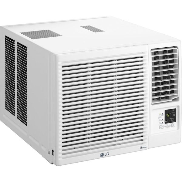 Lg 7,600 BTU 115-Volt Window Air Conditioner with Cool, Heat and Wi-Fi Control in White - LW8023HRSM